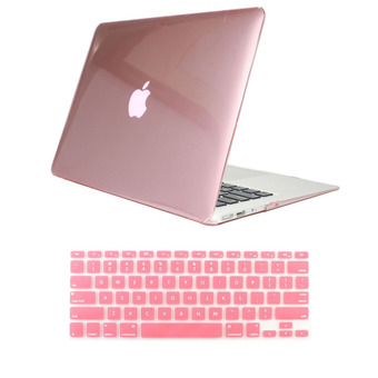 Welink 3 in 1 Apple MacBook Air 13" Case / Clear Crystal Case + Anti-dust Plug + Keyboard Cover for Apple MacBook Air 13" [ Models: A1369 / A1466 ] (Clear Pink)"