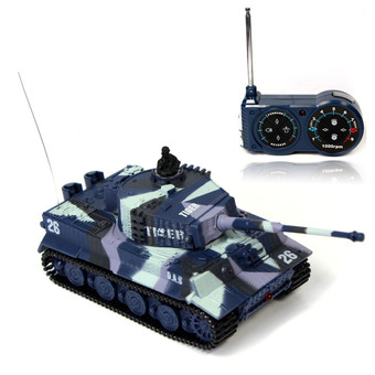 Mini Tank รถถังบังคับวิทยุ Tiger Scale 1:72 Remote Control - น้ำเงิน