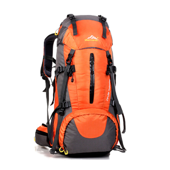 Creeper กระเป๋าเป้ รุ่น Nylon sport hiking backpack waterproof 60L สี ส้ม