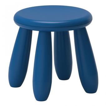 เก้าอี้เด็ก ทรงกลม สีน้ำเงิน ขนาด 30x35x30 ซม.