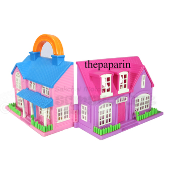 The Paparin บ้านตุ๊กตาสองชั้น พับเป็นกระเป๋าหิ้วได้ 2in1 Happy House Dream House