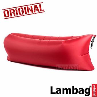 Lambag Original Hangout โซฟาลม เตียงลม แบบพกพา มาพร้อมกระเป๋าสะพาย (lamzac style) - สีแดง(Red)