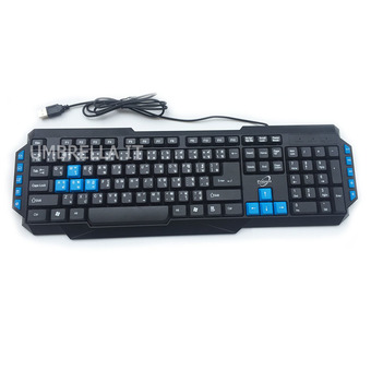 Marvo Primaxx Multimedia keyboard คีย์บอร์ด USB รุ่น WS-KB- 8204 (สีดำฟ้า)