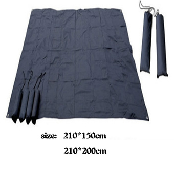 Moonar Fashion Tarp Airbed Waterproof Outdoor Picnic Camping Bay Play Mat Plaid Blanket (Black 210*150cm) ร้านค้าดี ราคาถูกสุด - RanCaDee.com