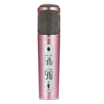 Remax Microphone Karaoke ไมโครโฟน ร้องเพลง คาราโอเกะ สำหรับ iPhone/Android รุ่น RMK-K02 (Pink)