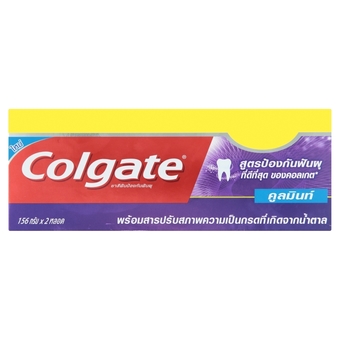 COLGATE ยาสีฟัน คูลมินท์ แม็กซิมั่ม คาวิตี้โปรเทคส์ชั่น 156กรัมX2