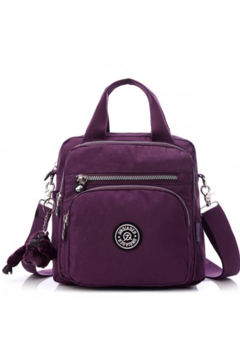 wonderful story กระเป๋า กระเป๋าสะพายข้าง กระเป๋าเป้ผ้าไนลอนA1 - Purple