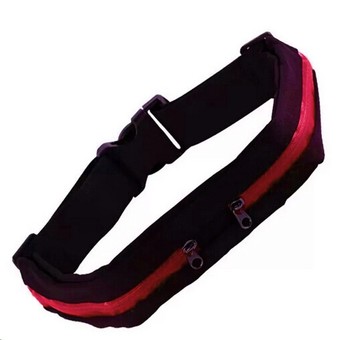 กระเป๋าคาดเอวใส่วิ่งออกกำลังกาย แบบ 2 ช่อง ( Red/Black )