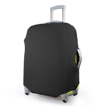 ถุงผ้าคลุมกระเป๋าเดินทาง แบบผ้ายืด (Lycra spandex travel suitcase spandex luggage cover) ไซร์ L ขนาดกระเป๋า 26-30 นิ้ว - สีดำ