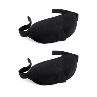 ผ้าปิดตา 3D สำหรับนอนหลับ ทำสมาธิ พกพาสะดวกในการเดินทาง สีดำ (Black) x 2 ชิ้น ร้านค้าดี ราคาถูกสุด - RanCaDee.com