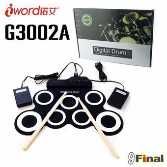 iword G3002A กลองซิลิโคน กลองไฟฟ้า กลองชุด 7 ชิ้น Electric Drum Pad Kit Digital Drum 