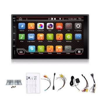 2 Din 4 Cores Android 4.4OS 7 inch Universal Car Multimedia Player GPS Navi Car Radio in Dash 3G Wifi Bluetooth USB/SD SWC AUX IN
