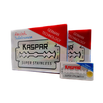 KASPAR ใบมีดโกนหนวด บรรจุ 100ใบ/กล่อง (แพ็คคู่)