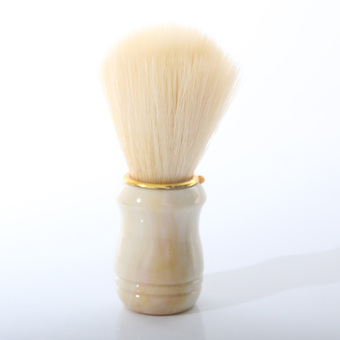 La Vie Shaving Razor Brush Plastic Handle Mustache Brushes Beauty Tools(Beige)
