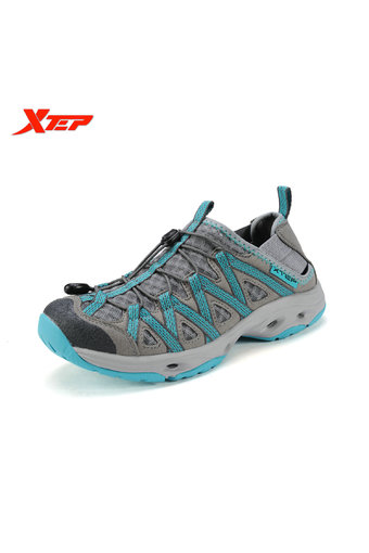 XTEP Women Breathable Outdoor Hiking Authentic Sports Shoes Climbing Rubber Sneaker Trails Mountaineering Boots (Mint)