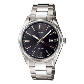 Casio Standard นาฬิกาข้อมือสุภาพบุรุษ สายสแตนเลส รุ่น MTP-1302D-1A1VDF - สีดำ