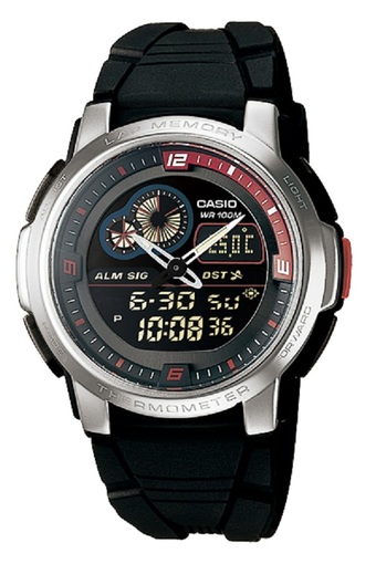 Casio Standard นาฬิกาข้อมือผู้ชาย สายเรซิน รุ่น AQF-102W-1BVDF - สีดำ