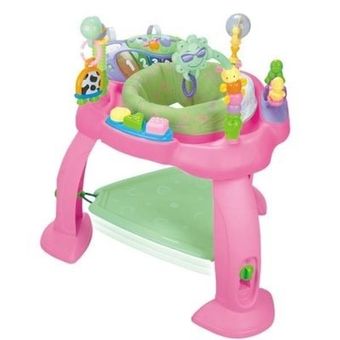 Huile Toys เก้าอี้กิจกรรม360 องศามีแผ่นรองยืน ( Baby Bounc chair) สีชมภู