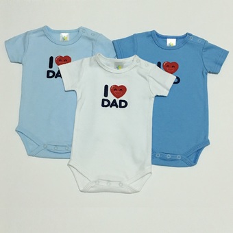 LITTLE BABY M เสื้อผ้าเด็กเล็ก บอดี้สูท 3 ตัว set Love Dad