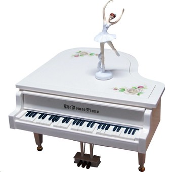CONRAD MODERN HOME กล่องดนตรีเปียโนบัลเลย์ ขนาดใหญ่ - สีขาว ร้านค้าดี ราคาถูกสุด - RanCaDee.com