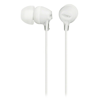 Sony หูฟังแบบสอดหู - รุ่น MDR-EX15AP สีขาว