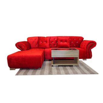 RF Furniture โซฟาเบด รุ่น Almera ( หุ้มผ้ากำมะหยี่สีแดง )