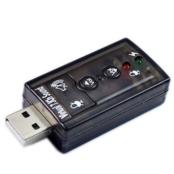 USB 2.0 3D Virtual 7.1 Channel Audio Sound Card Adapter (Black)