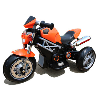 SCM รถมอเตอร์ไซค์เด็กไฟฟ้า Ducati 2 motor (สีส้ม)