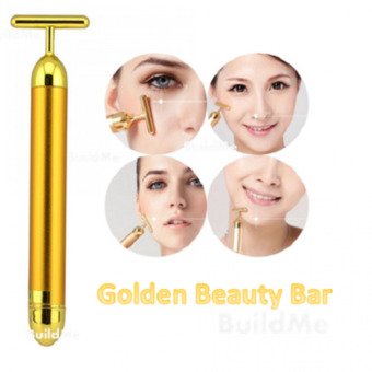 BuildMe Golden Beauty Bar เครื่องนวดหน้า เครื่องยกกระชับหน้า ลดริ้วรอย 24k TShape( สีทอง ) ความงาม