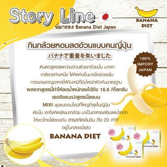 Banana Diet อาหารเสริมควบคุมน้ำหนัก สำหรับผู้ที่ลดยาก ดื้อยา ( 5 กล่อง /50 แคปซูล )