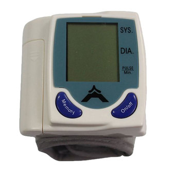 NiceEshop House Wrist Cuff LCD Digital Blood Pressure Monitor White