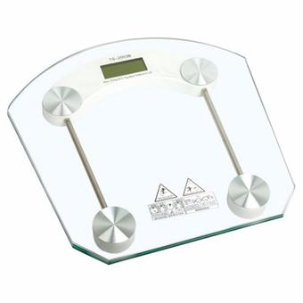 Personal Scale เครื่องชั่งน้ำหนักดิจิตอล เครื่องชั่งดิจิตอลกระจกใสทรงสี่เหลี่ยม Electronic Digital Glass Bathroom Scale