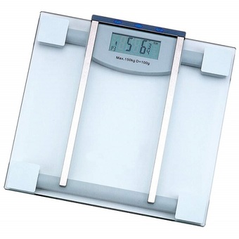 Lotte เครื่องชั่งน้ำหนัก กระจกใส LCD ดิจิตอล รุ่น Body Fat & Hydration ชั่ง นน.+วัดสุขภาพ 2in1 (max 150 Kg)