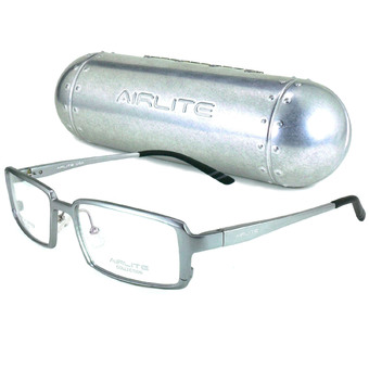 AIR LITE กรอบแว่นตา รุ่น AR-110 สีเงิน ทรงสปอร์ต วัสดุ Aluminium กรอบเต็ม (ทนแรงกระแทก)ขาสปริง