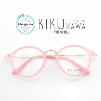 fashion แว่นตา กรองแสง รุ่น KIKUKAWA สีชมพู พร้อม กล่องใส่แว่น+ผ้าเช็ดแว่น