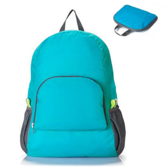 TravelGear24 กระเป๋าเป้กันน้ำพับได้ Waterproof Foldable Backpack - Blue/สีฟ้า