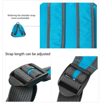 TravelGear24 กระเป๋าเป้กันน้ำพับได้ Waterproof Foldable Backpack - Blue/สีฟ้า ร้านค้าดี ราคาถูกสุด - RanCaDee.com