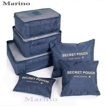 Marino กระเป๋าจัดระเบียบเสื้อผ้าสำหรับการเดินทาง Set 6 ใบ รุ่น 0182 - D.Blue ร้านค้าดี ราคาถูกสุด - RanCaDee.com