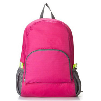 TravelGear24 กระเป๋าเป้กันน้ำพับได้ Waterproof Foldable Backpack - Pink/ชมพู ร้านค้าดี ราคาถูกสุด - RanCaDee.com