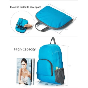 TravelGear24 กระเป๋าเป้กันน้ำพับได้ Waterproof Foldable Backpack - Pink/ชมพู ร้านค้าดี ราคาถูกสุด - RanCaDee.com