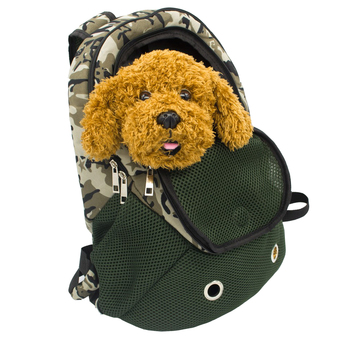 Ogi กระเป๋าเป้สะพายลายทหาร ใส่น้องหมาสำหรับเดินทาง