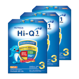 ขายยกลัง! HI-Q ไฮคิว นมผง 1 พลัส พรีไบโอโพรเทก ช่วงวัยที่ 3 รสน้ำผึ้ง 600 กรัม (ทั้งหมด 3 กล่อง)
