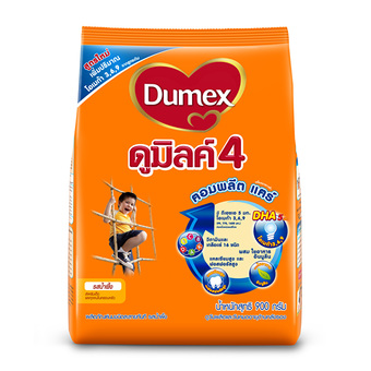 DUMEX ดูเม็กซ์ นมผง ดูมิลค์ 4 รสน้ำผึ้ง 900 กรัม