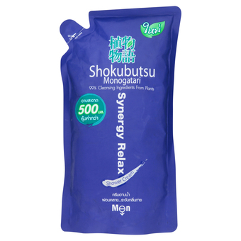 SHOKUBUTSUโชกุบุสซึครีมอาบน้ำรีฟิล ผ่อนคลาย500มล