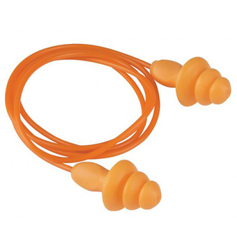 Udelight ที่อุดหู ปลั๊กอุดหู มีสาย ค่าการลดเสียง 25 เดซิเบล (สีส้ม)