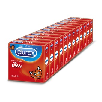 ดูเร็กซ์ ขายส่งยกแพ็ค ถุงยางอนามัย เลิฟ แบบ 3 ชิ้น 12 กล่อง Durex Wholesale Pack Love Condom 3's x12 box