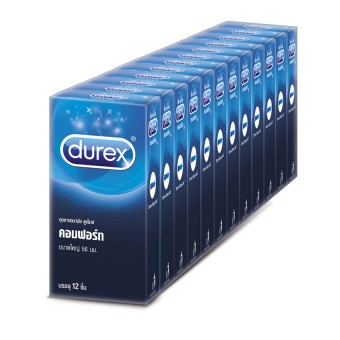 ดูเร็กซ์ ขายส่งยกแพ็ค ถุงยางอนามัย คอมฟอร์ท แบบ 12 ชิ้น 12 กล่อง Durex Wholesale Pack Comfort Condom 12's x12 box