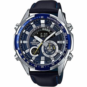 Casio Edifice นาฬิกาข้อมือสุภาพบุรุษ 2 ระบบ สายหนัง รุ่น ERA-600L-2AVUDF (ประกันศูนย์เซ็นทรัล1ปี) (Blue)
