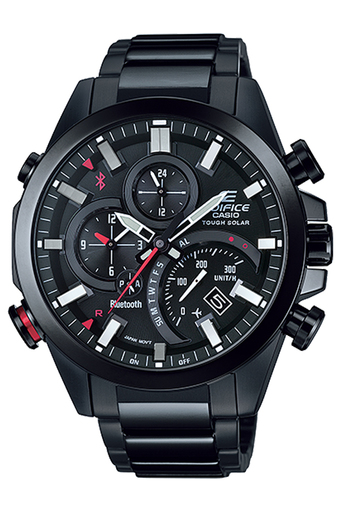 CASIO EDIFICE Bluetooth นาฬิกาข้อมือผู้ชาย สายสแตนเลส รุ่น EQB-500DC-1ADR - สีดำ(29.5)