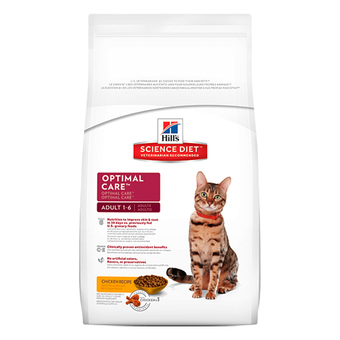 Hill's Science Diet Feline Adult Optimal Care Original อาหารแมวชนิดเม็ด สูตรแมวโต อายุ1-6ปี ขนาด2กก.